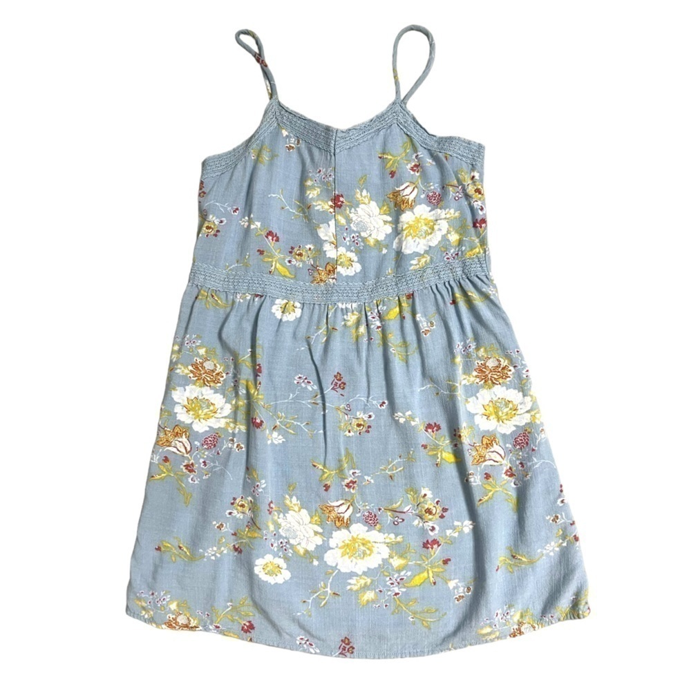 Art Class Girls Blue Floral Dress - Size Medium 7/8